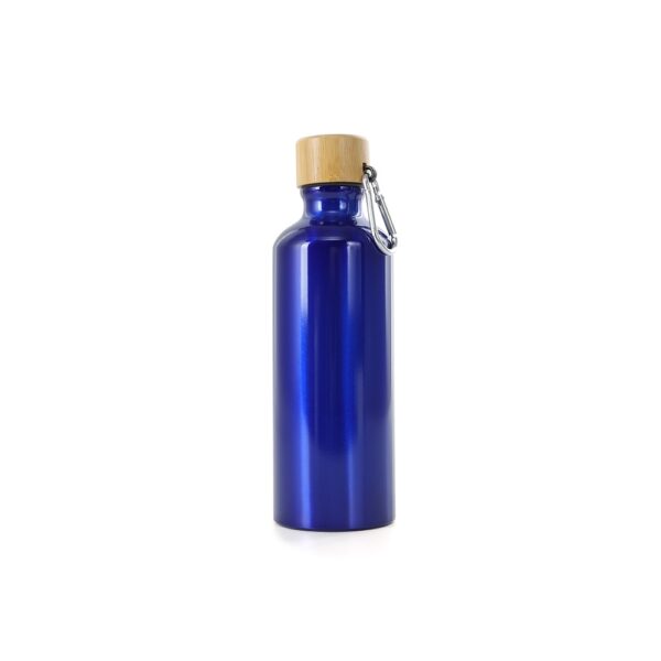 Garrafa alumínio 500ml tampa bambu