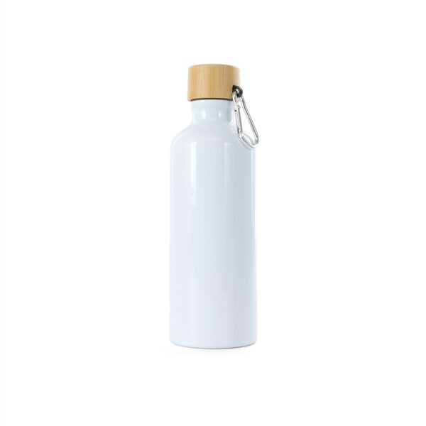 Garrafa alumínio 500ml tampa bambu