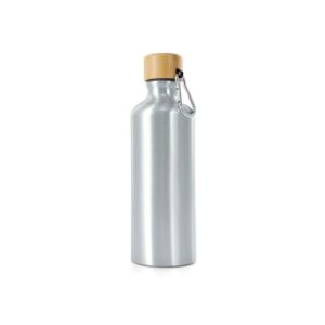Garrafa alumínio 500ml tampa bambu