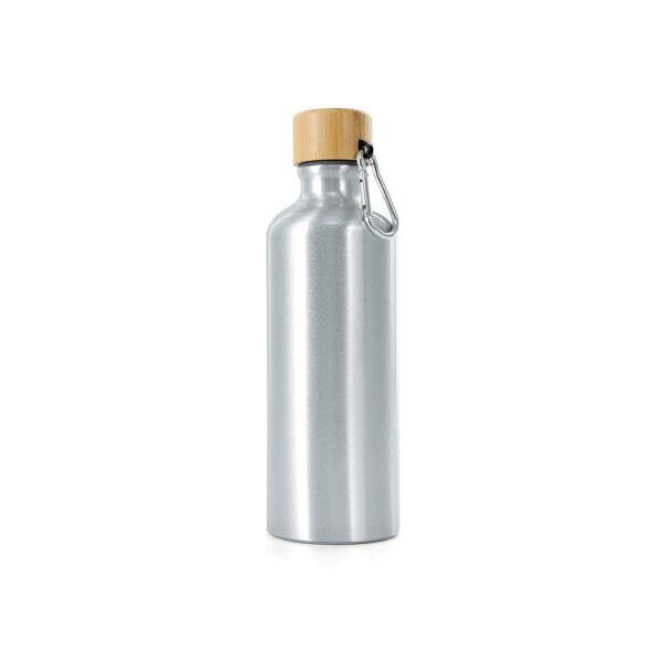 Garrafa alumínio 500ml tampa bambu