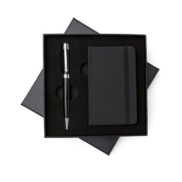 Kit caneta e caderneta tipo moleskine