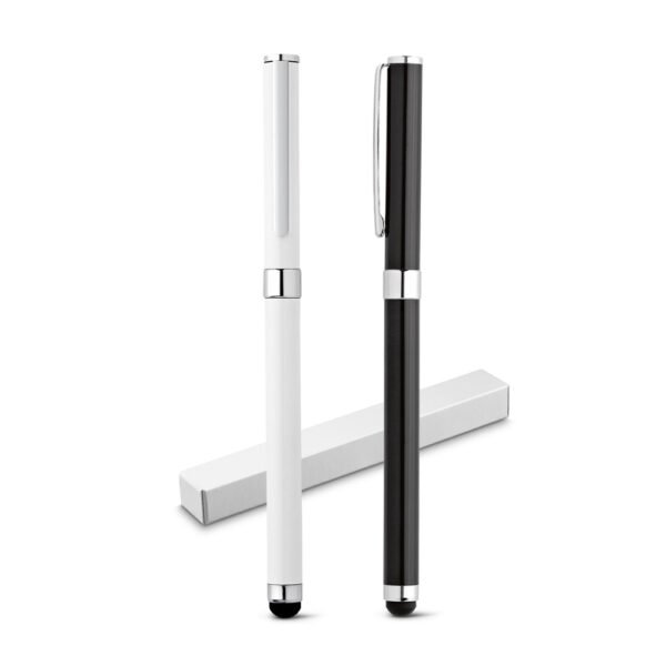 Roller em metal com escrita em preto