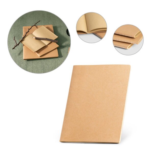 Caderno A4 de capa flexível em cartão (250 g/m²) com 80 páginas lisas