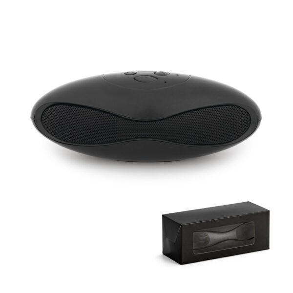 Caixa de som em ABS com microfone e autonomia de 3h