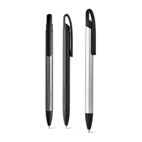 Esferográfica em alumínio com escrita em preto