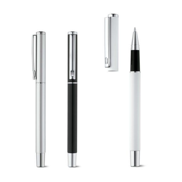 Roller em alumínio com escrita em preto