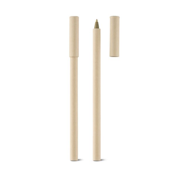 Esferográfica em papel kraft com tampa em papel kraft