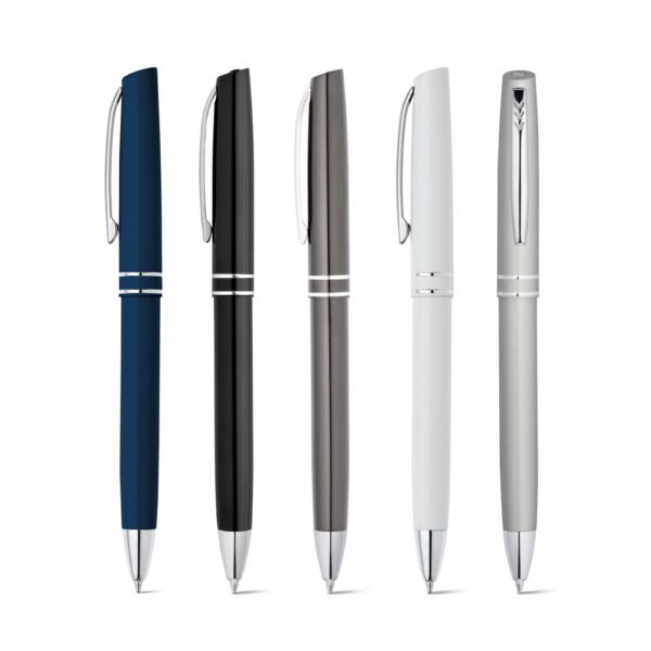 Esferográfica em alumínio com escrita em preto