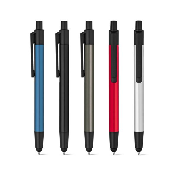 Esferográfica em alumínio com escrita em preto