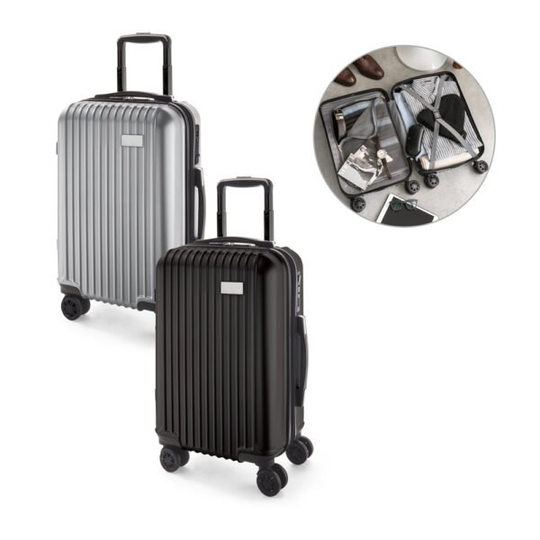 Mala de viagem executivo em ABS e PET com interior forrado 33 L