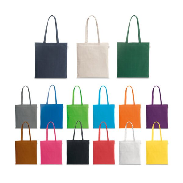 Sacola em algodão reciclado e poliéster reciclado sem tingimento (140 g/m²) sem tingimento