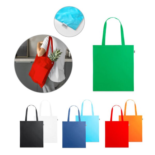 Sacola 100% poliéster reciclado 190T com alças