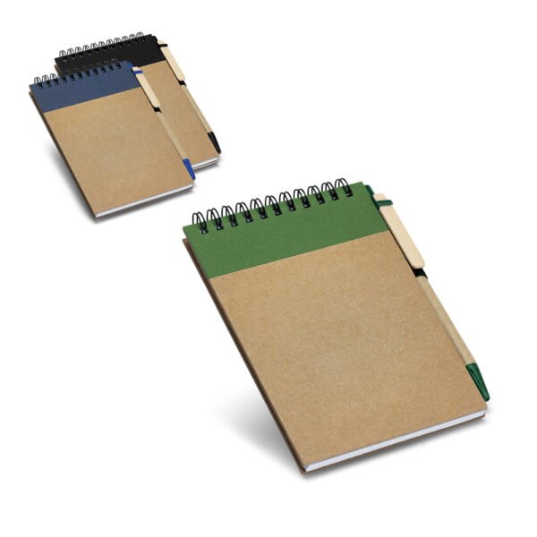 Caderno de bolso espiral de capa dura com 120 páginas lisas recicladas