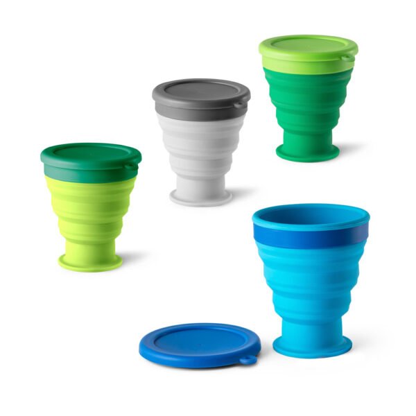 Copo de viagem em silicone e PP 400 mL