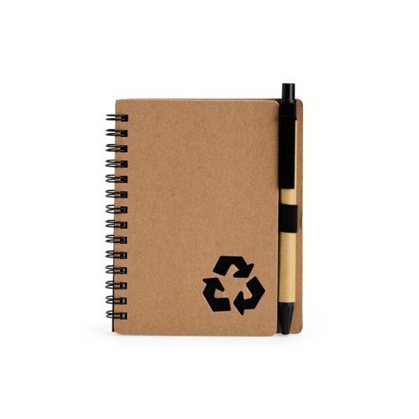 Caderno ecológico com caneta