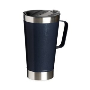 Caneca térmica 500ml *textura c/ abridor - Azul