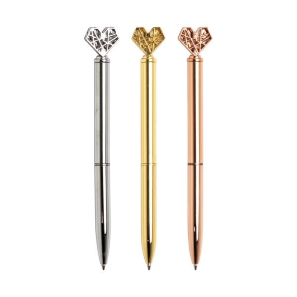 Caneta metal coração