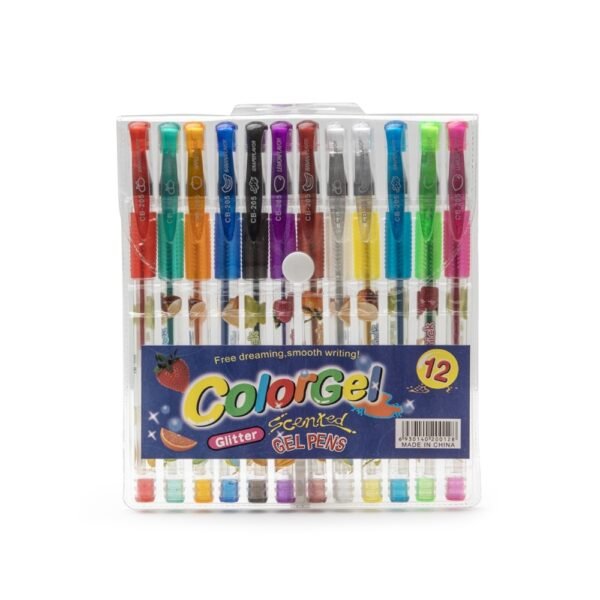 Kit canetinhas gel coloridas c/ 12