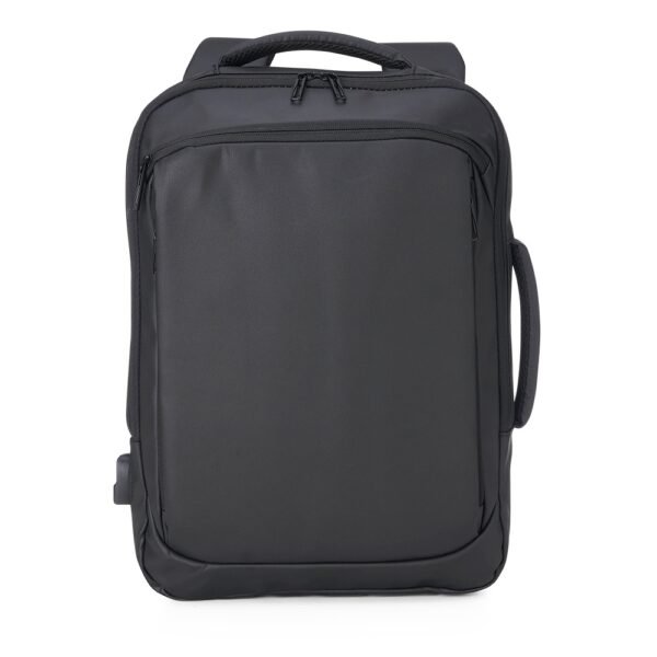 Mochila couro sintético usb 17 litros