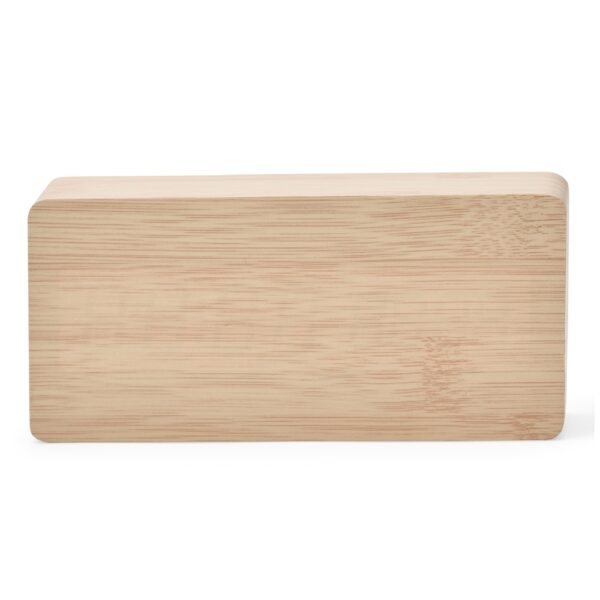 Relógio despertador de madeira com painel led