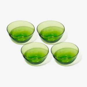 Tigelas em vidro verde - 4 pçs - 0,35 l